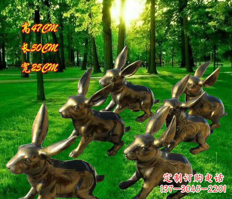 石狮兔子雕塑——激情活力的象征