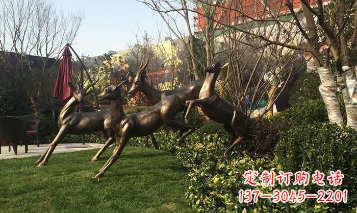 石狮“跃动的小鹿雕塑”