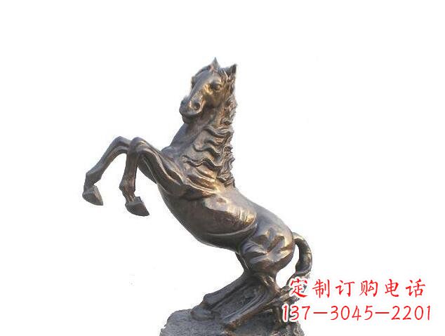 石狮精美的奔腾马铜镀铜动物雕塑