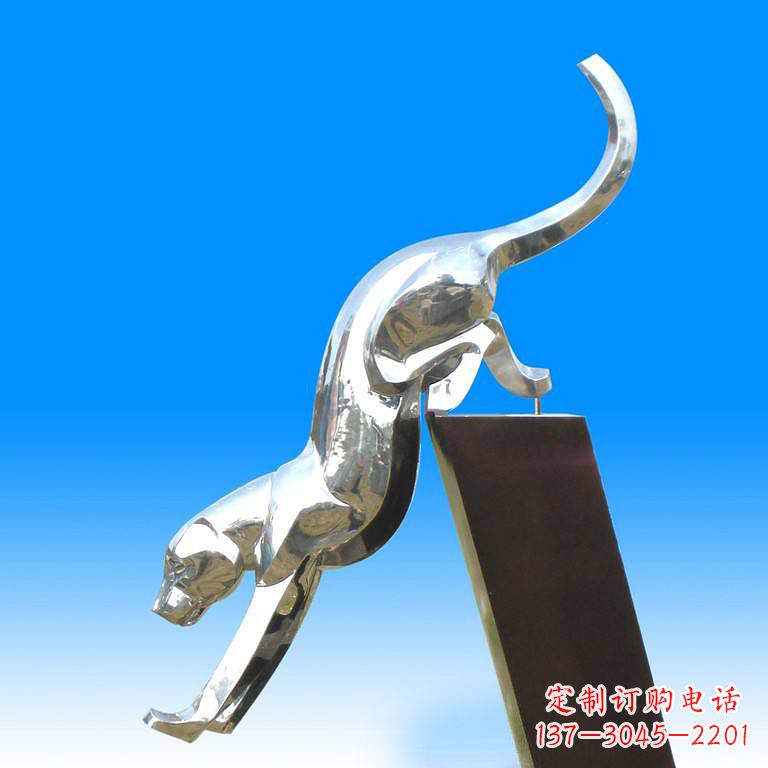 石狮豹玻璃——玻璃钢豹子雕塑