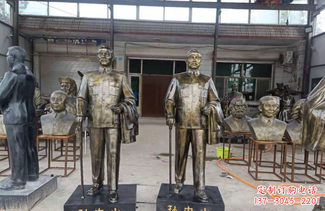 石狮玻璃钢仿铜的孙中山雕塑——缅怀伟人,传承精神