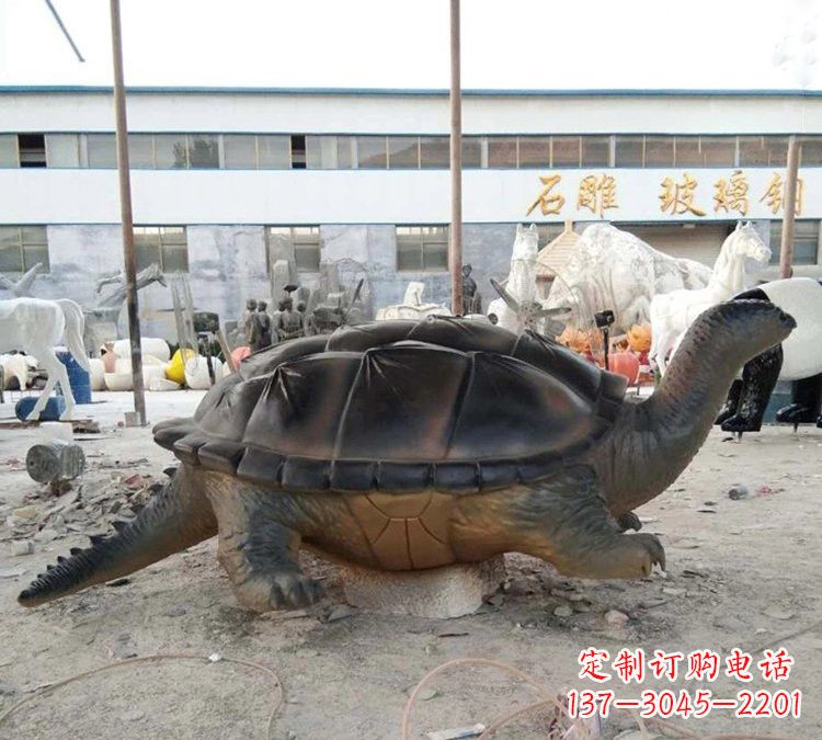 石狮玻璃钢仿真大型乌龟雕塑