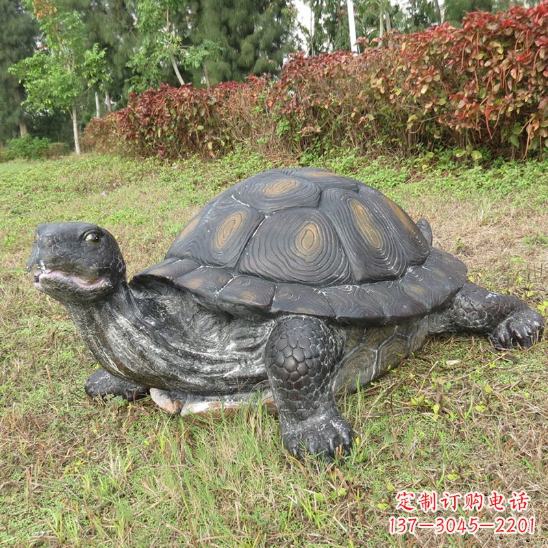 石狮玻璃钢仿真动物乌龟雕塑摆件
