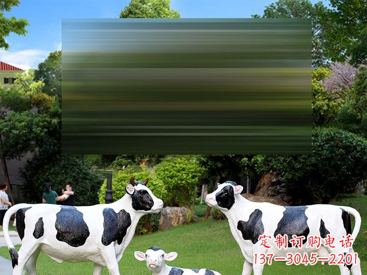 石狮玻璃钢仿真奶牛雕塑以现实奶牛为灵感