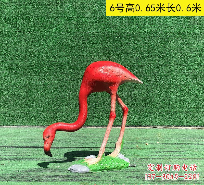 石狮精美玻璃钢火烈鸟雕塑