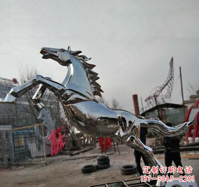 石狮不锈钢奔跑马雕塑