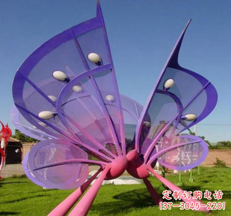 石狮不锈钢彩色蝴蝶雕塑美丽传递无限美好