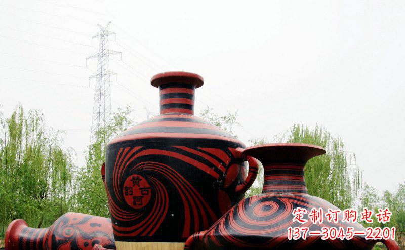 石狮不锈钢彩色花盆雕塑让空间更加精致