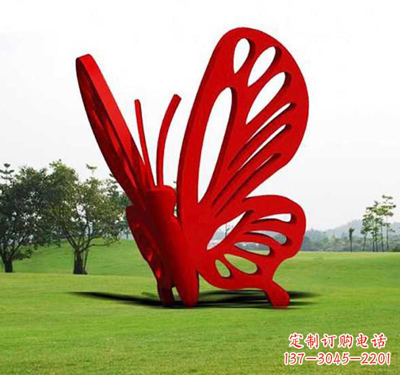 石狮不锈钢蝴蝶雕塑艺术的精美绽放