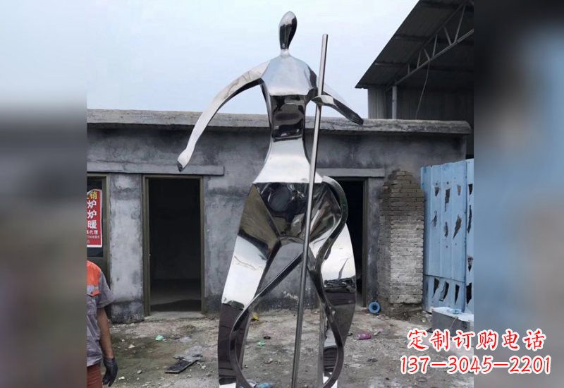 石狮精致的不锈钢大提琴雕塑