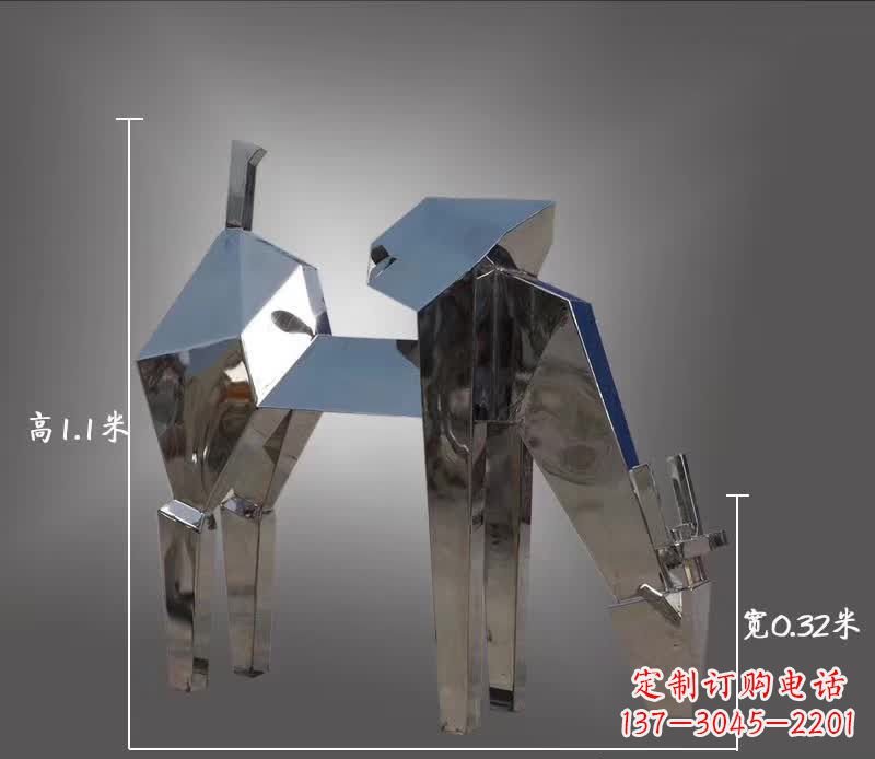 石狮不锈钢动物雕塑——鹿