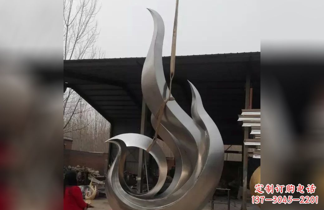 石狮精美不锈钢凤凰雕塑