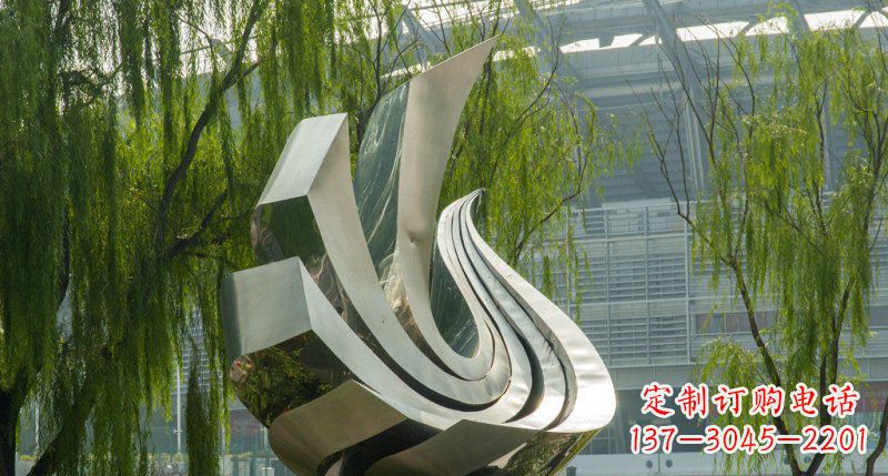 石狮不锈钢凤凰雕塑美丽的象征