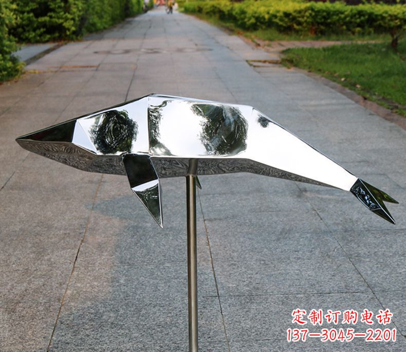 石狮不锈钢海豚雕塑令人惊叹的精致艺术品