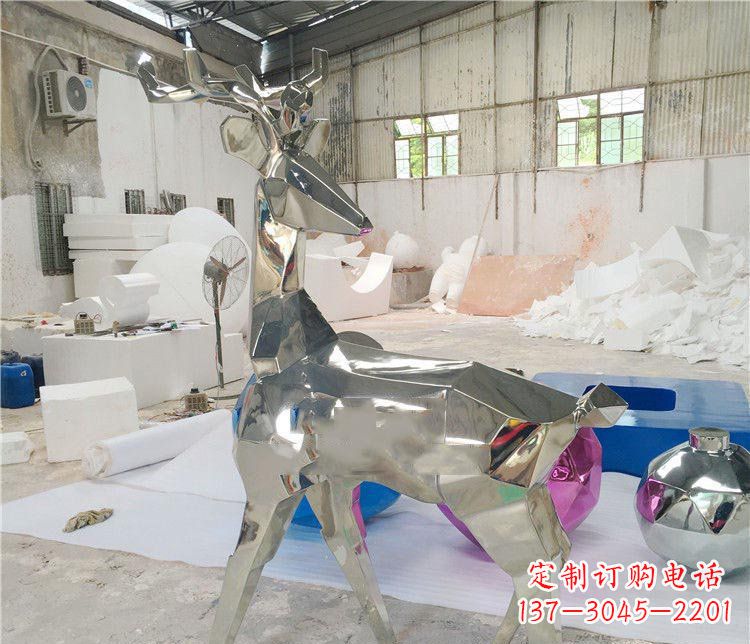 石狮不锈钢梅花鹿雕塑