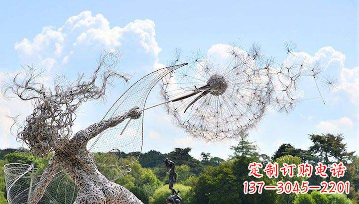石狮不锈钢蒲公英雕塑