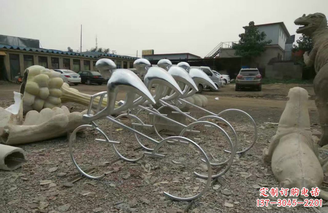 石狮不锈钢自行车雕塑
