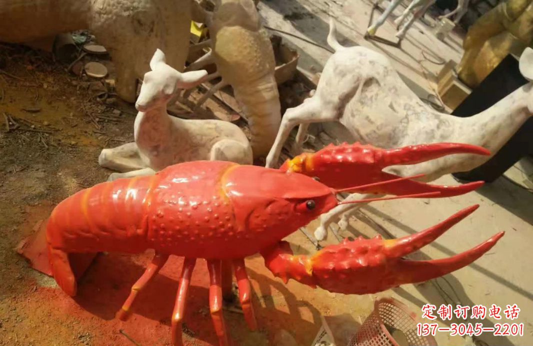 石狮不锈钢大龙虾雕塑象征着力量与美丽
