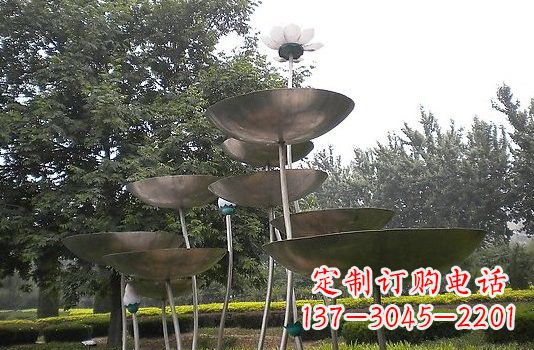 石狮不锈钢大型荷叶雕塑