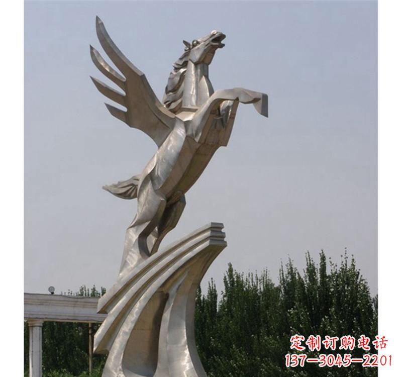 石狮不锈钢飞马雕塑精美雕塑艺术