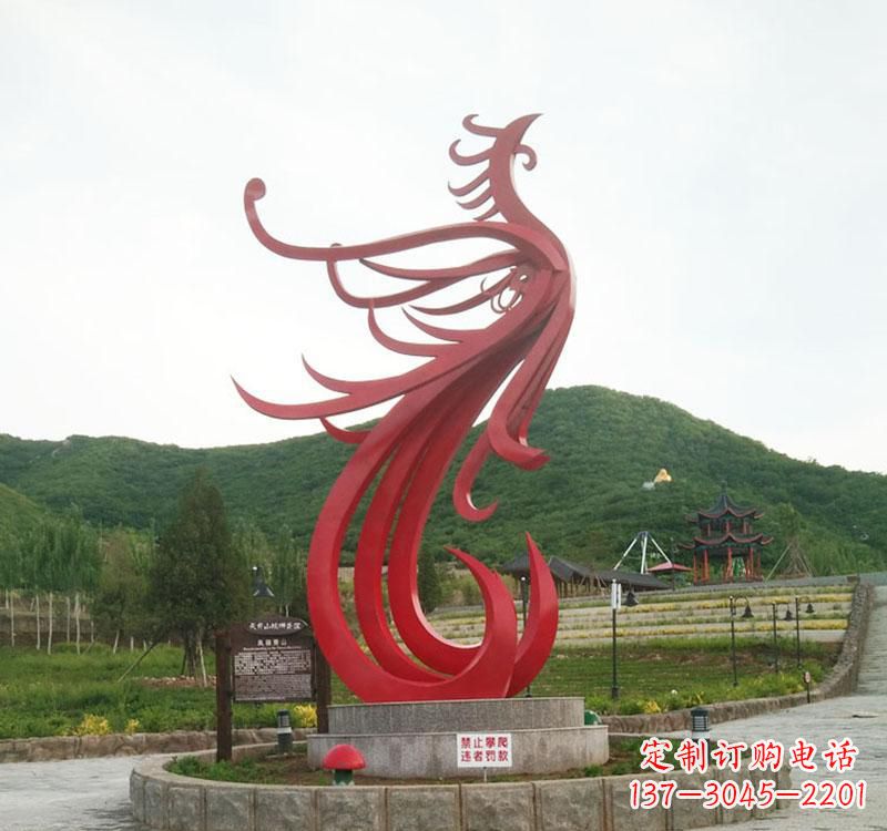 石狮不锈钢凤凰展现古老文明的传承