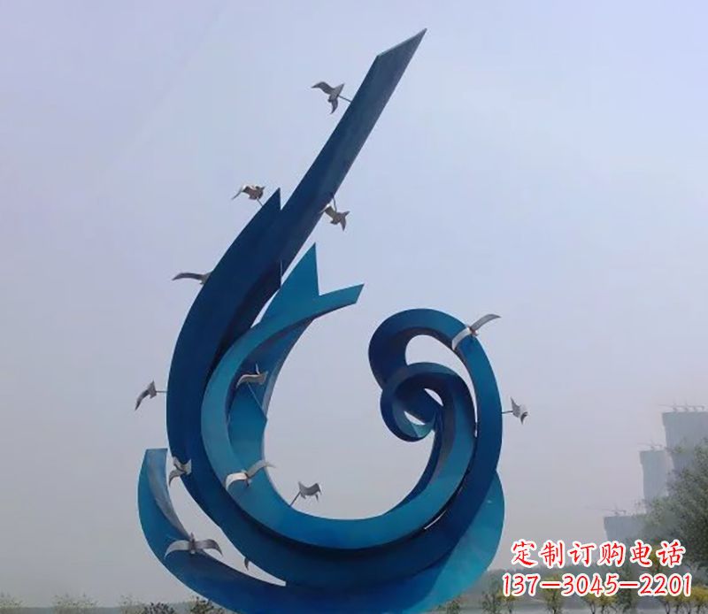 石狮不锈钢鸽子雕塑 (2)