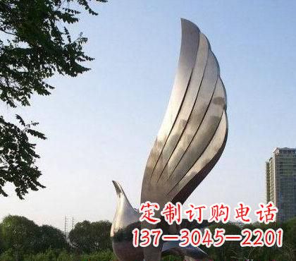 石狮不锈钢鸽子雕塑美丽的象征