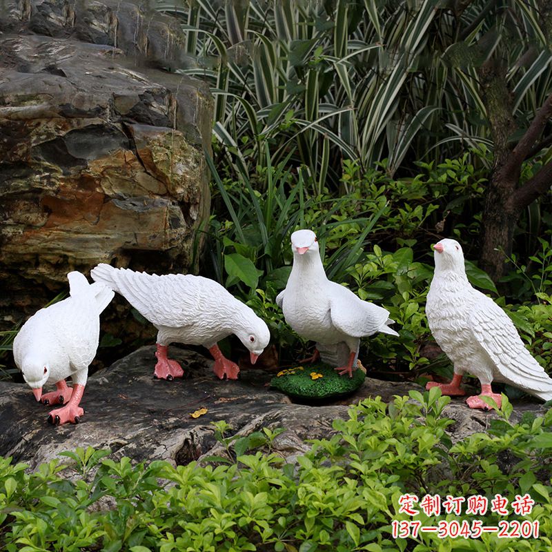 石狮不锈钢鸽子立体雕塑精美雕塑点缀美好生活