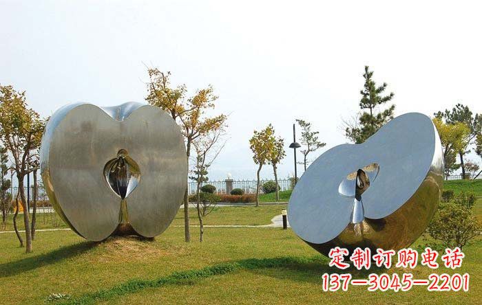 石狮不锈钢苹果雕塑——珍贵的艺术瑰宝