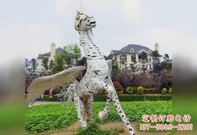 石狮不锈钢独角兽雕塑