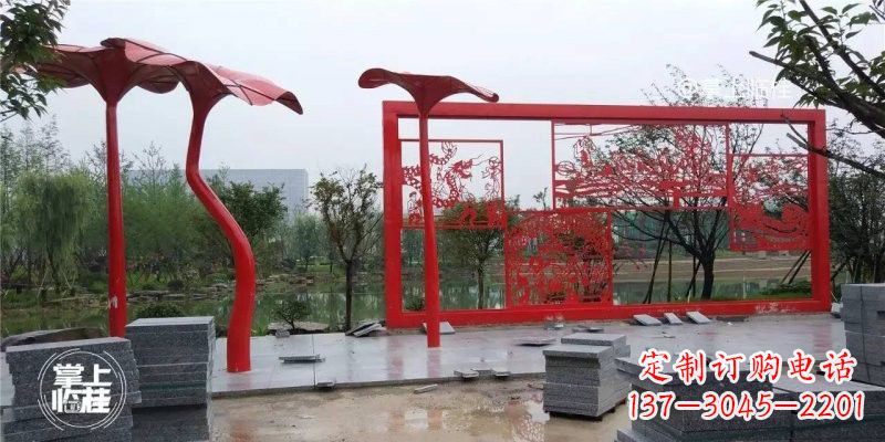 石狮不锈钢剪纸龙凤雕塑精美雕刻传承古老文化
