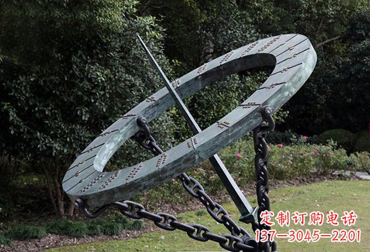 石狮不锈钢日晷雕塑精致的艺术符号