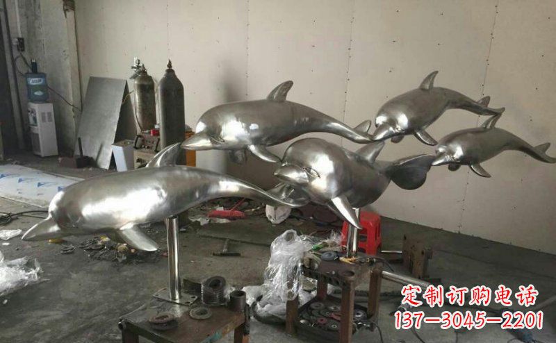 石狮不锈钢海豚雕塑