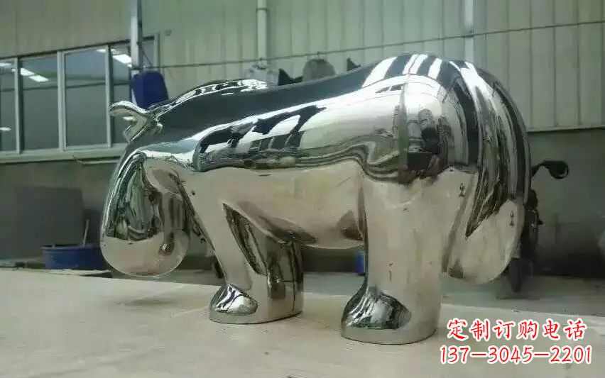 石狮不锈钢河马雕塑美观耐用的艺术品