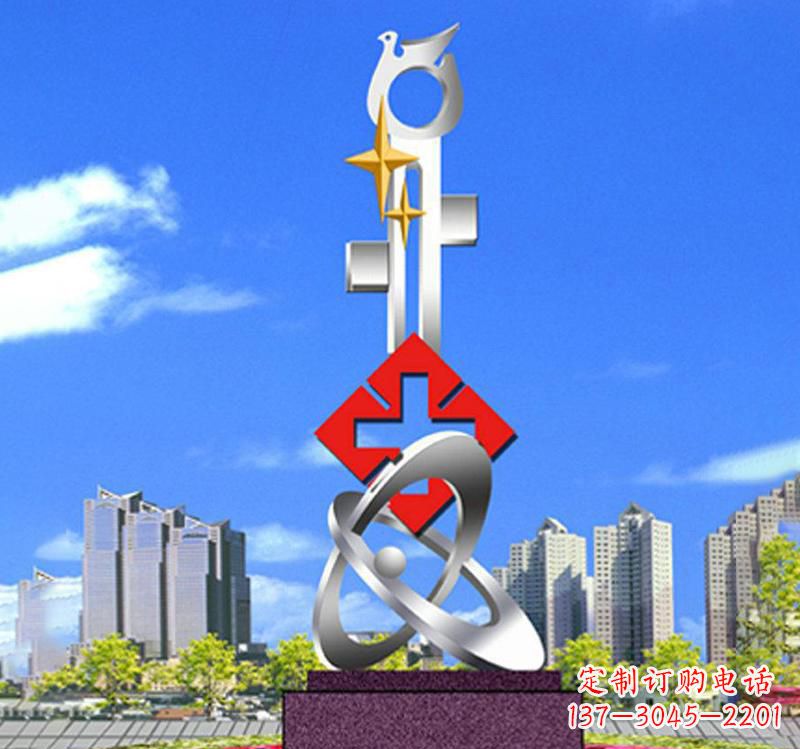 石狮和平鸽雕塑传承着不可替代的精神