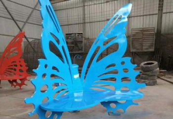 石狮不锈钢蝴蝶座椅雕塑艺术精品