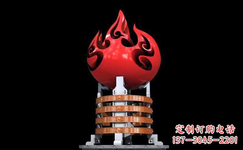 石狮不锈钢火炬雕塑传承奋进精神