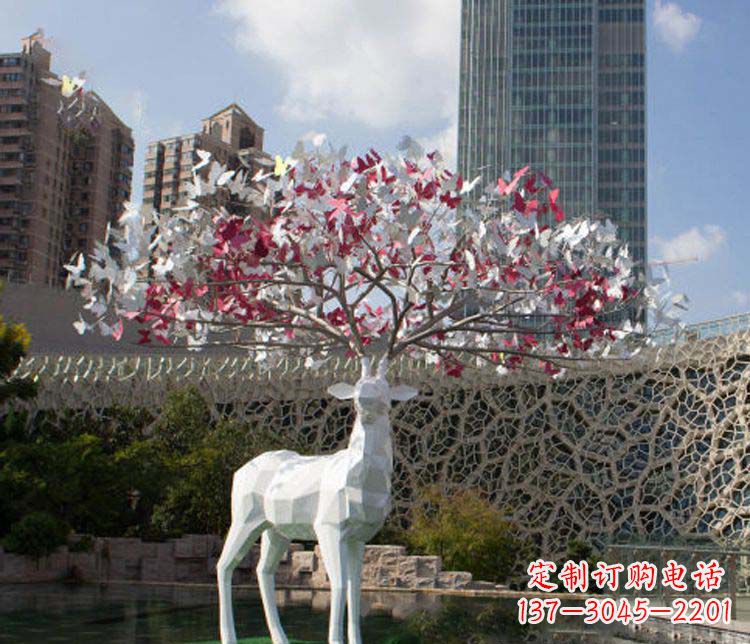 石狮不锈钢梅花鹿雕塑艺术的精美结晶