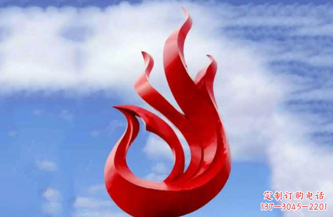 石狮凤凰雕塑不锈钢金之美