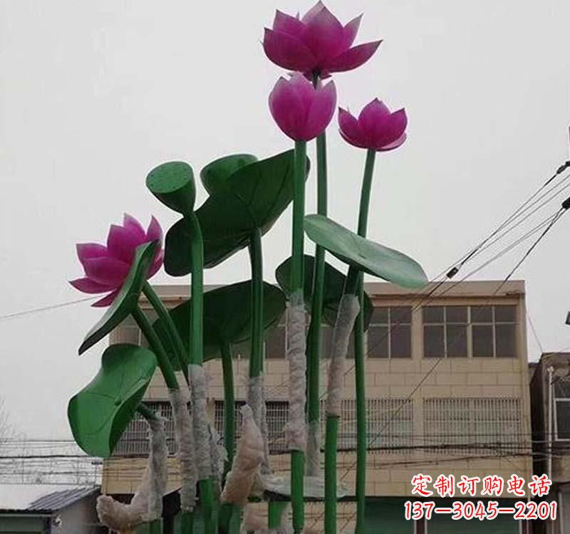 石狮不锈钢荷花雕塑——精美绝伦
