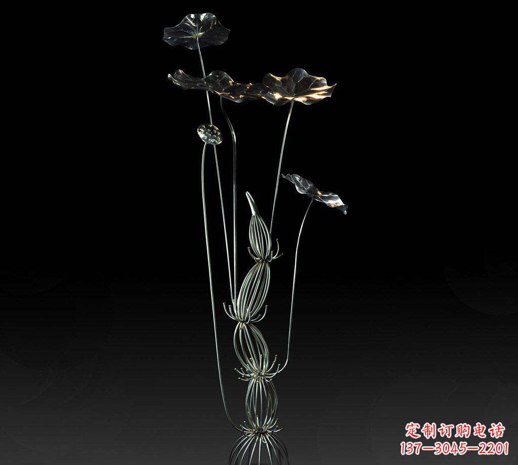 石狮不锈钢荷叶雕塑精致优雅的艺术宝藏