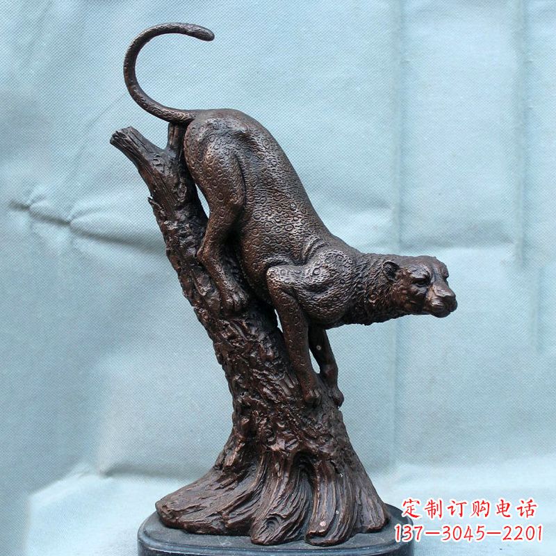 石狮不锈钢猎豹雕塑经典之美