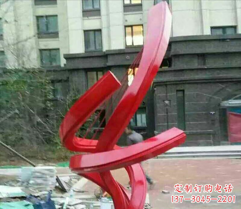 石狮不锈钢螺旋飘带雕塑
