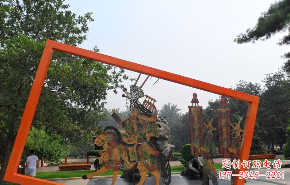 石狮传承皮影戏——不锈钢皮影戏雕塑