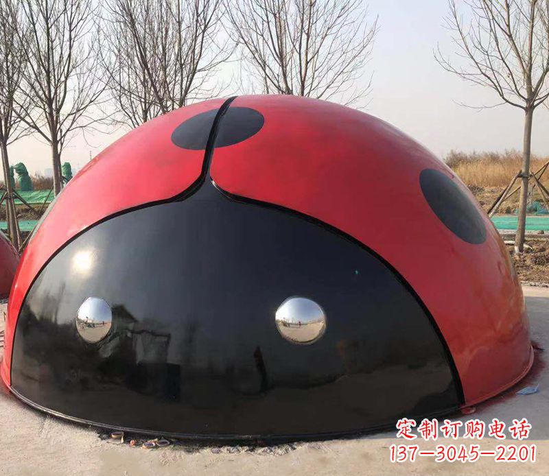 石狮不锈钢瓢虫雕塑精致的艺术之美