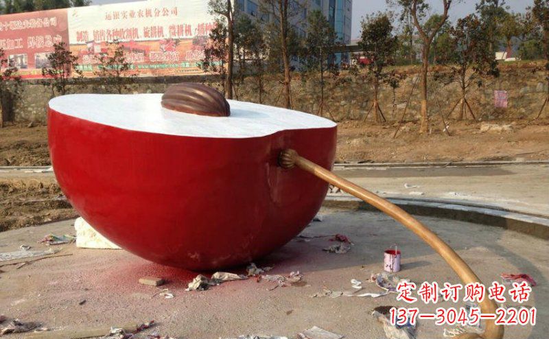 石狮不锈钢苹果雕塑艺术与实用的结合