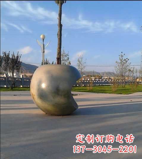石狮不锈钢苹果雕塑艺术与现实的完美结合