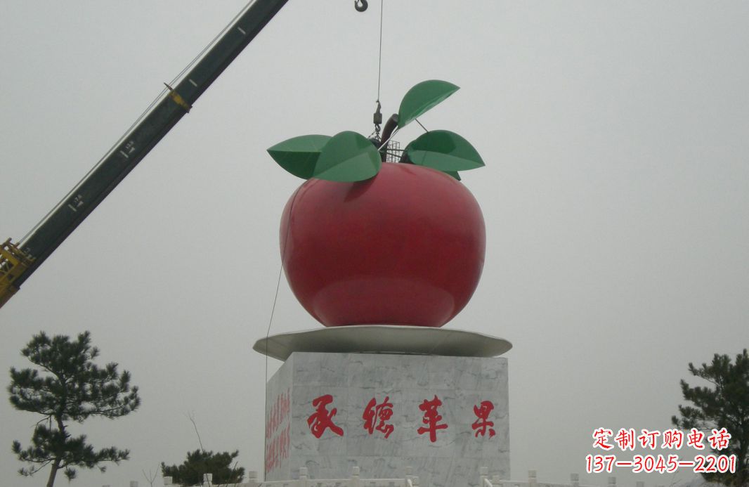石狮不锈钢苹果雕塑精美绝伦的艺术杰作