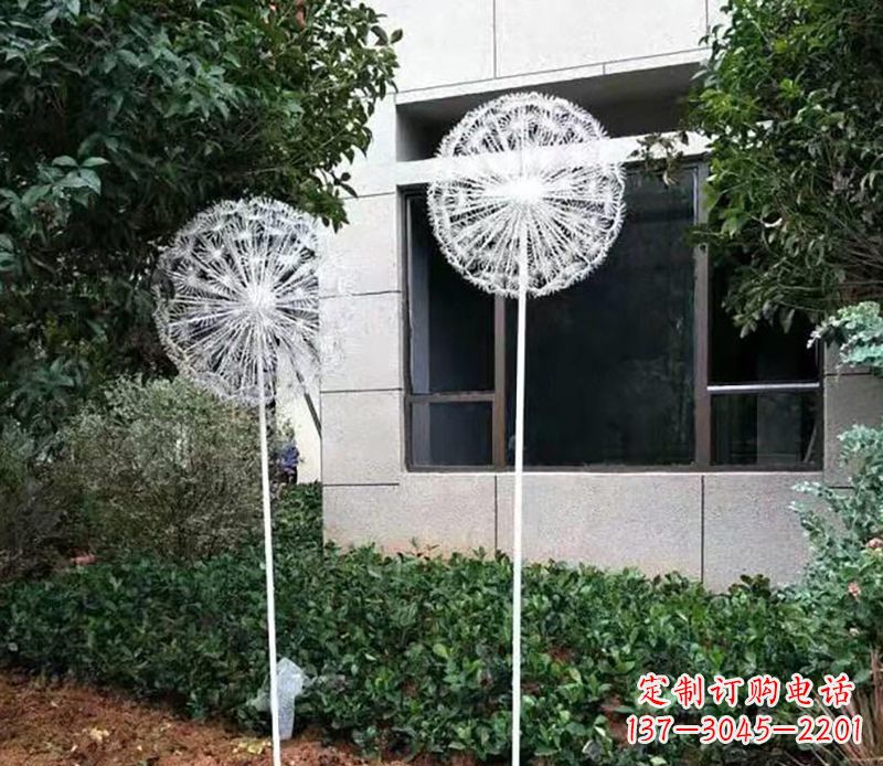石狮不锈钢蒲公英雕塑绚丽多彩