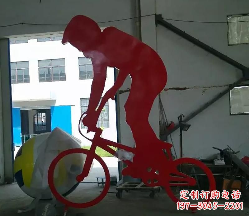 石狮不锈钢自行车雕塑激发自行车运动的热情